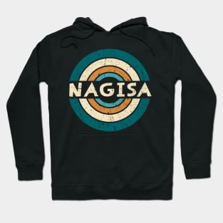 Retro Styles Nagisa Name Birthday 70s 80s 90s Circle Hoodie